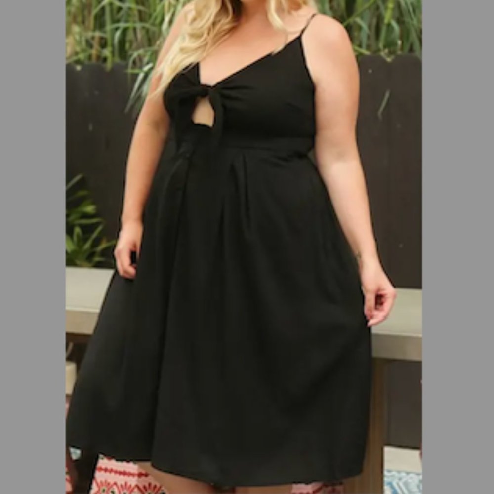 Women's Twist Tie Front Midi Maxi Dress Curvy Plus Size NEW